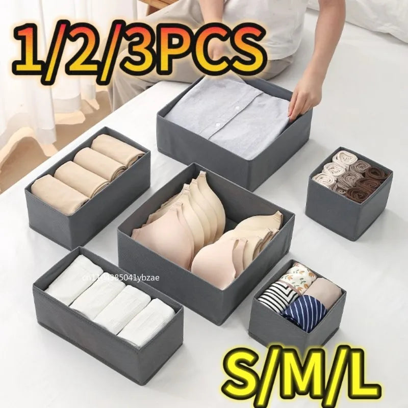 Foldable Wardrobe Storage Box - Cabinet Drawer Organizer for Underwear, Bras, Socks & Pants, Everstock