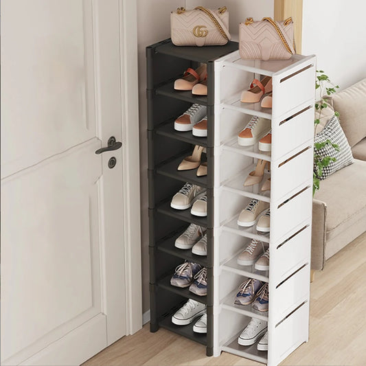 Stackable Shoe Rack Organizer - Non-Woven Fabric Shoe Storage with Steel Frame for Closet and Under-Bed, Everstock