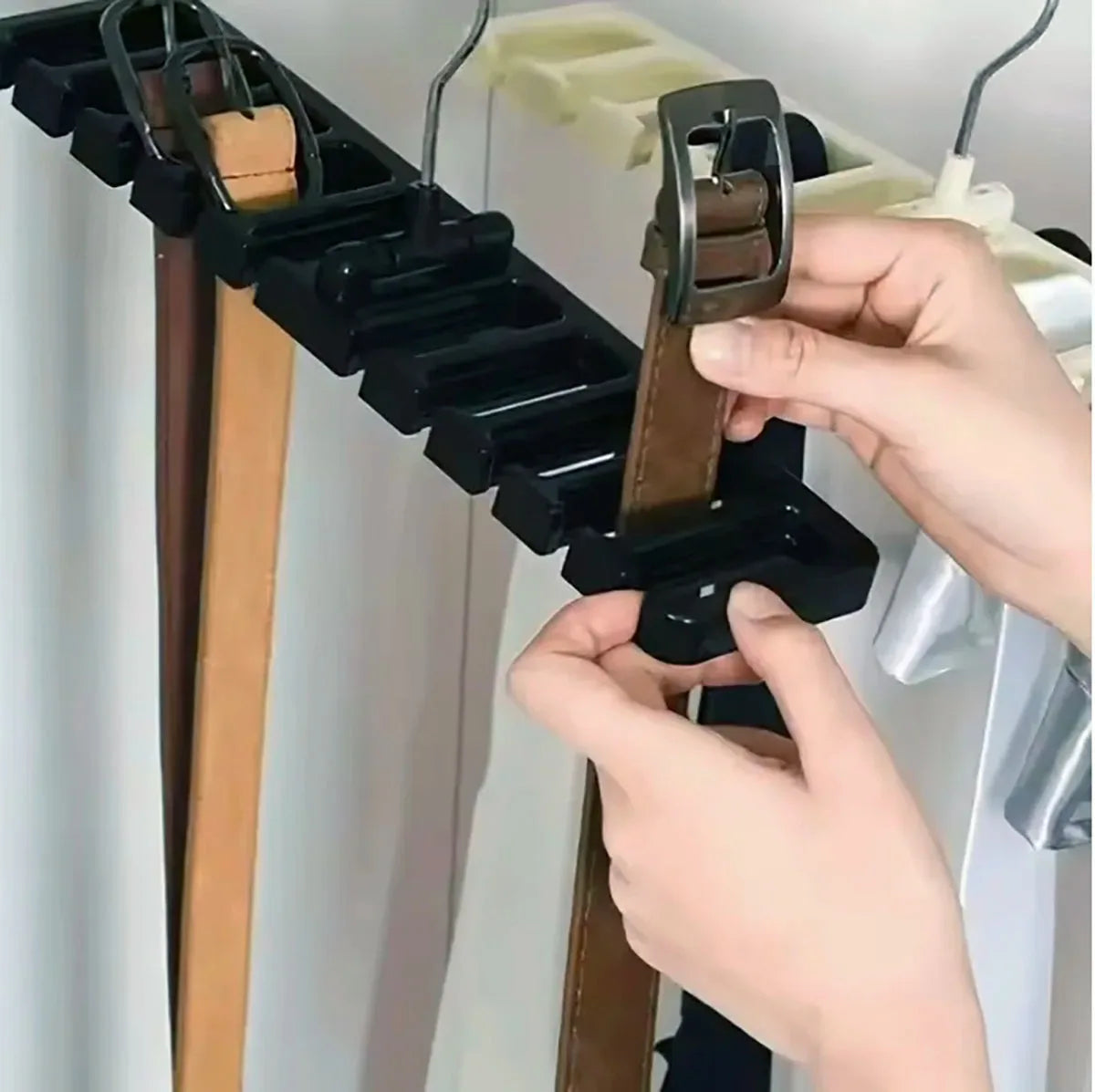 Wardrobe Belt & Scarf Organizer - Multi-Hook Hanger for Closet Accessory Storage, Everstock