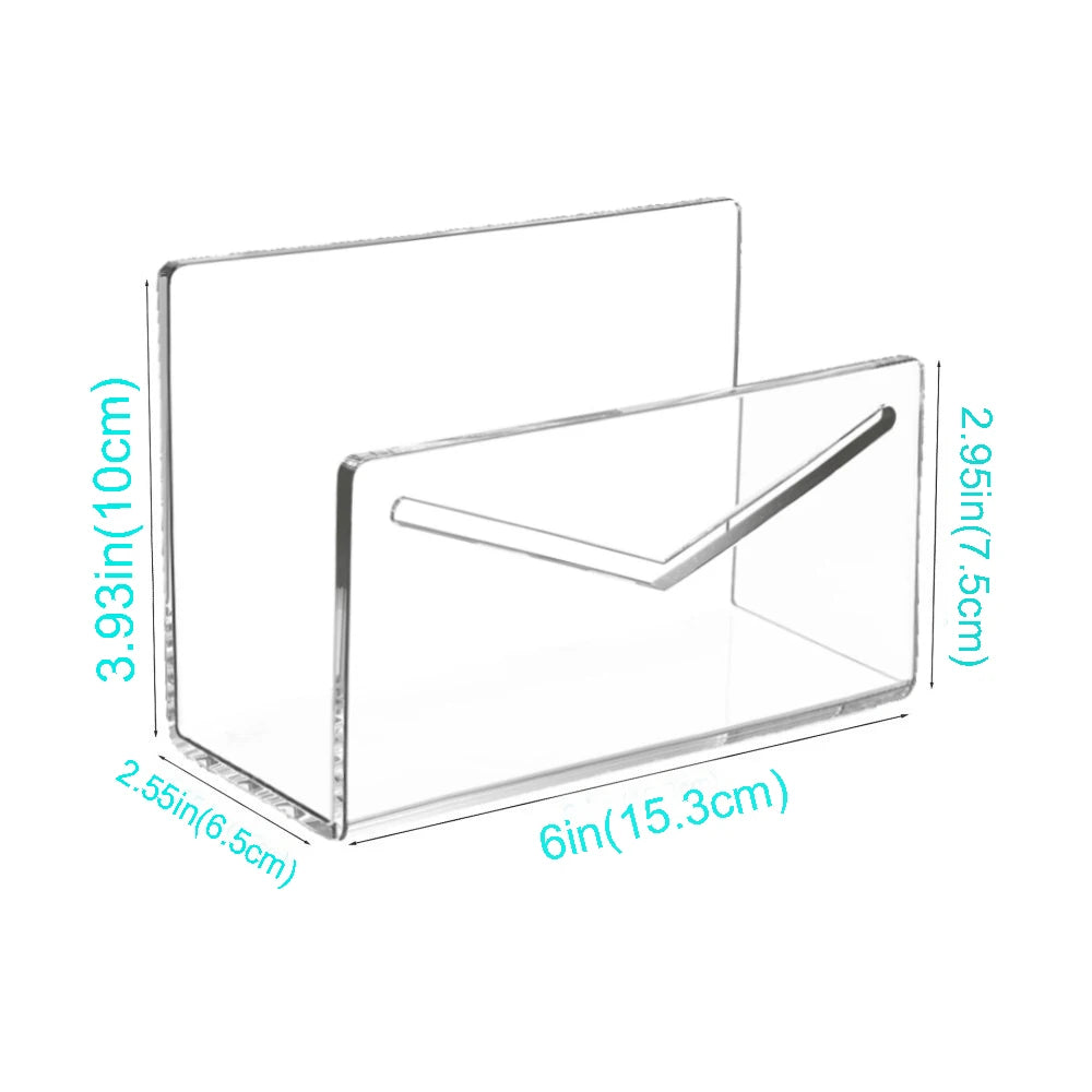 Acrylic Letter Sorter - Clear Desktop Mail Tray and File Holder for Envelopes, Documents and Post, Everstock