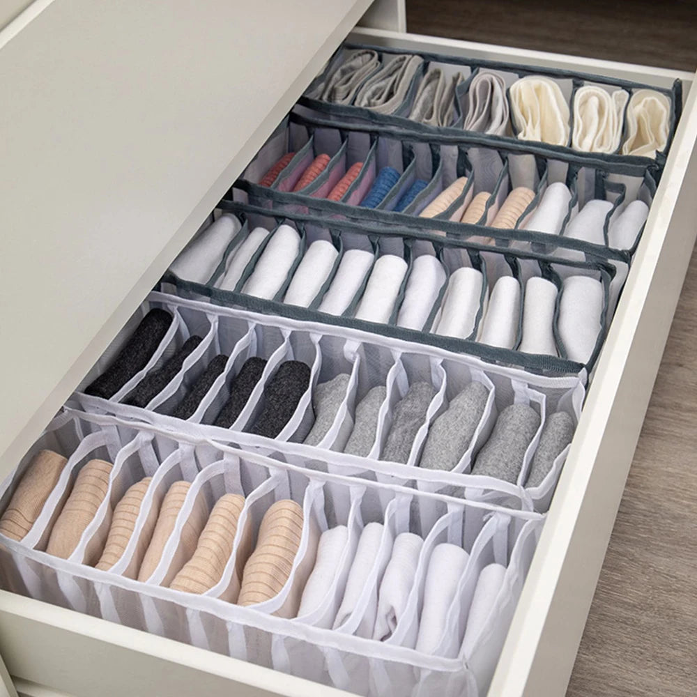 Wardrobe Drawer Divider Organizer - Cabinet Storage Boxes for Underwear, Bra, Socks & Panties, Dorm & Bedroom, Everstock