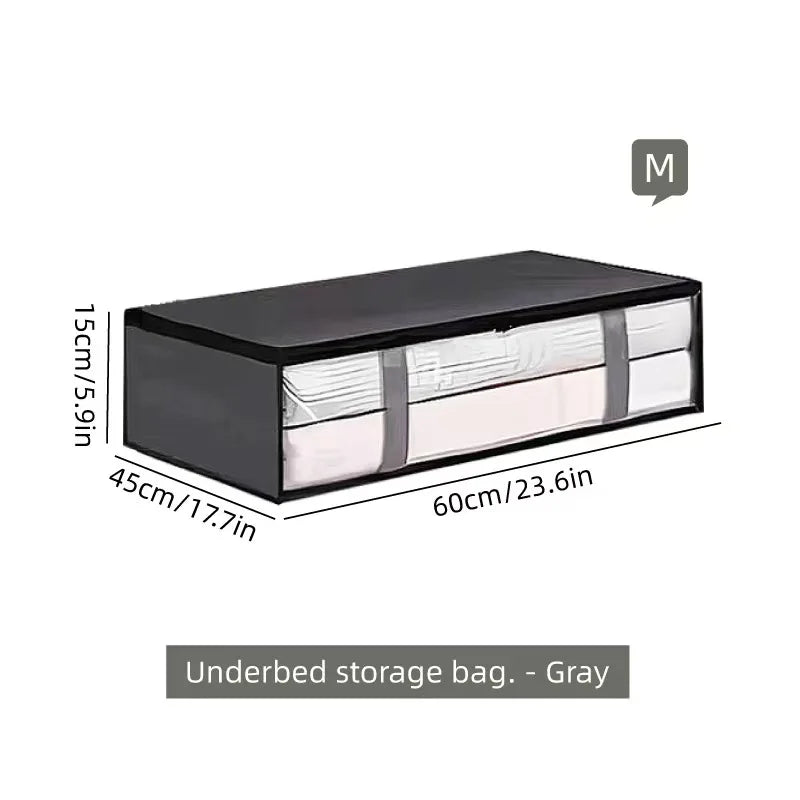 Under-Bed Storage Bags - Foldable PVC Containers for Blankets, Bedding & Shoes, Bedroom Space Saving, Everstock