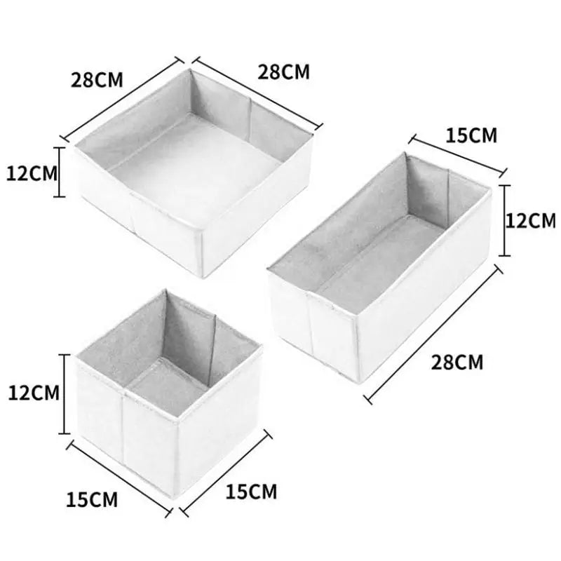 Clothes Storage Basket - Lightweight Plastic and Polyester Drawer Organizer for Underwear, Socks and T-Shirts, Everstock