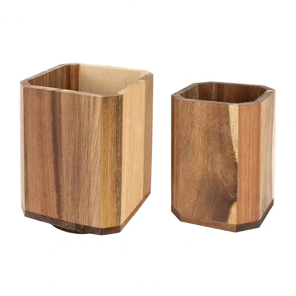 Rotating Utensil Holder - 360-Degree Wooden Countertop Organizer for Spatulas, Spoons & Ladles, Everstock
