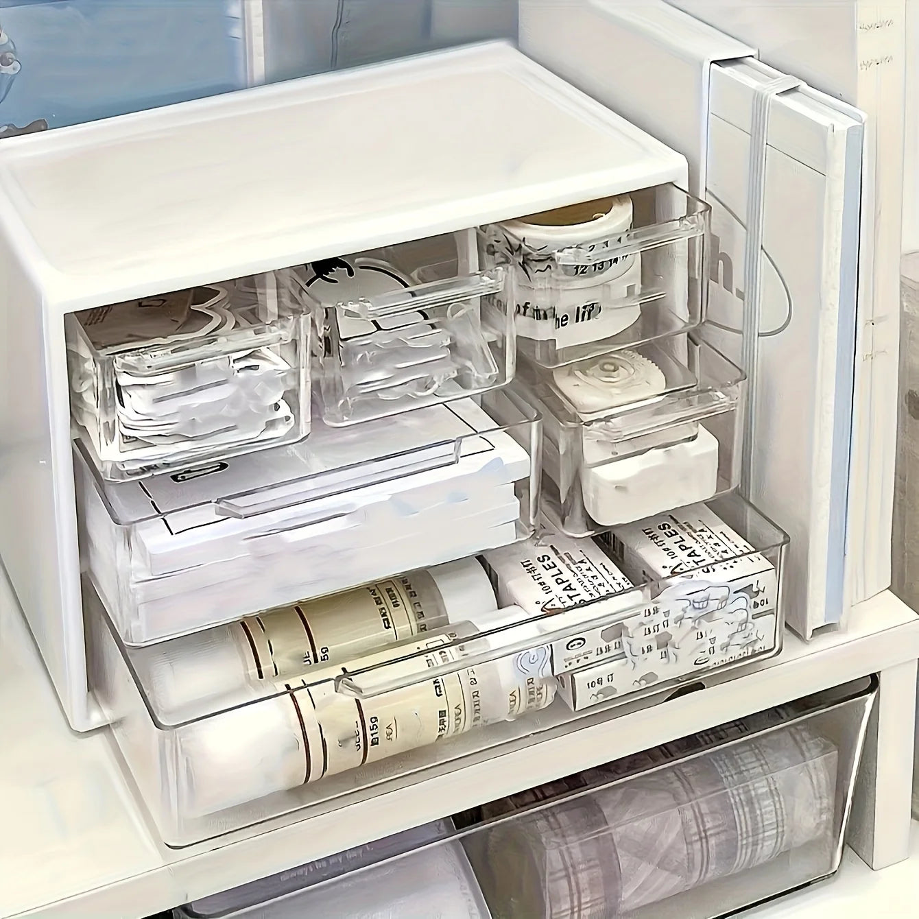6-Drawer Desktop Organizer - Multifunctional Storage Container for Office Supplies, Stationery & Dorm Essentials, Everstock
