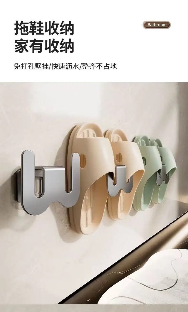 Hanging Slipper Rack - Multifunctional Shoe Storage Organizer Hook for Bathroom, Everstock