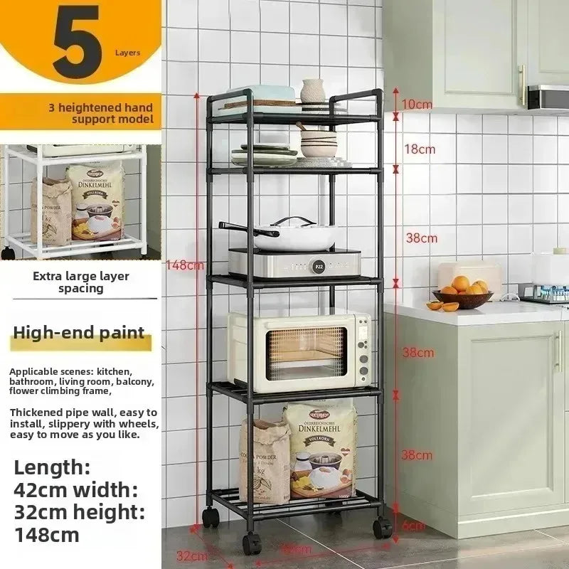 Rolling Kitchen Storage Cart - Multi-Tier Mobile Organizer Trolley for Kitchen, Pantry & Bathroom, Everstock