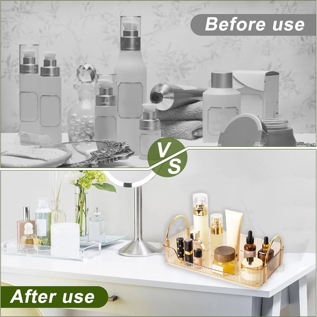 Acrylic Storage Organizer Rack - Countertop Holder for Jewelry, Makeup & Skincare, Everstock