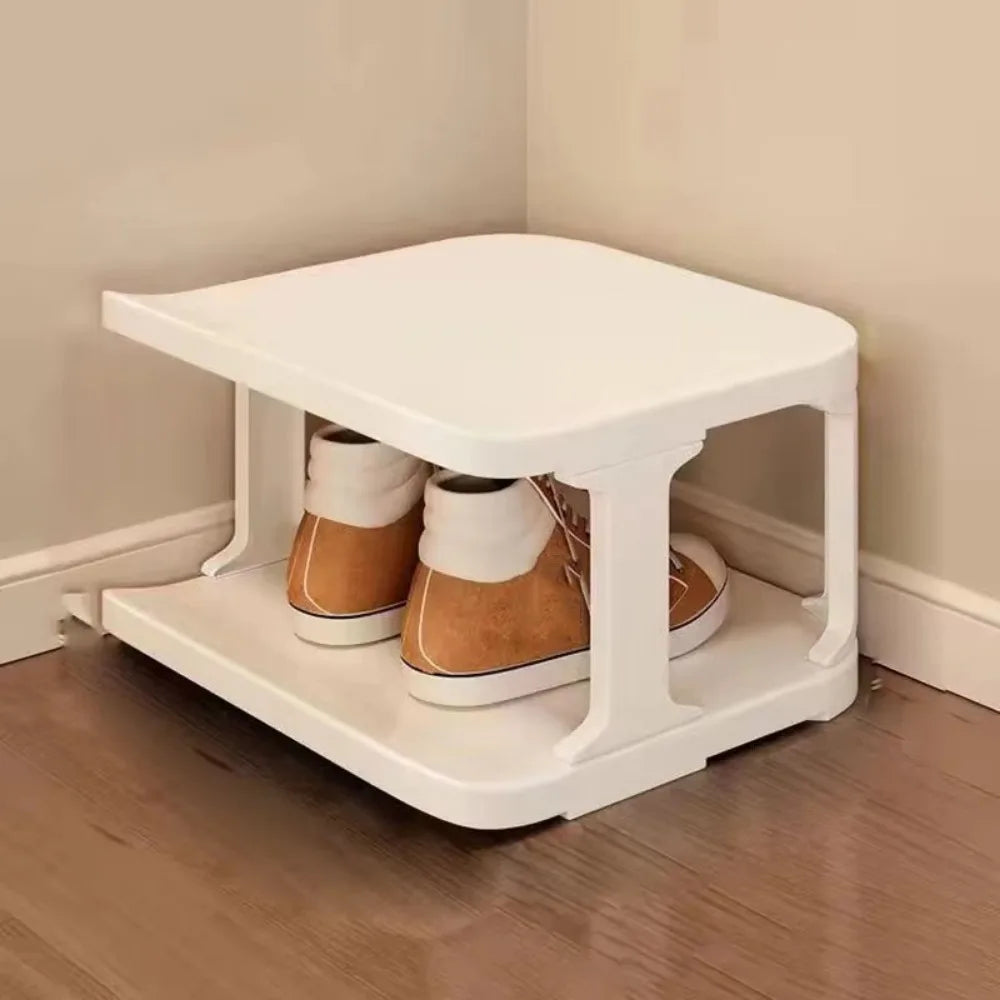 Removable Vertical Shoe Rack - Stackable 2 to 8 Layer Plastic Shoe Organizer with Open Shelves, Everstock