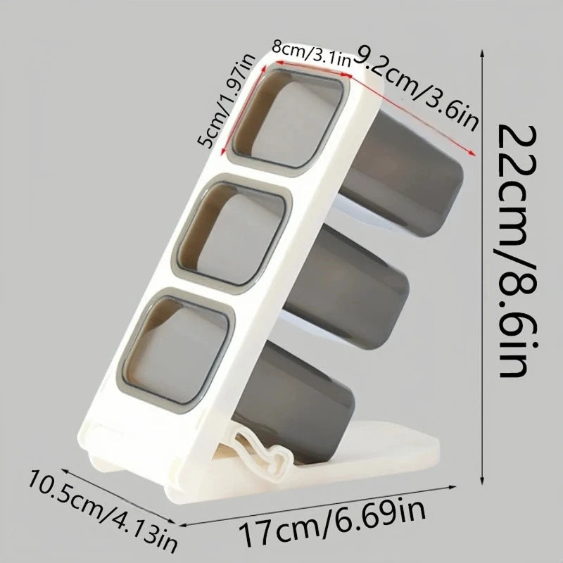 Slanted Desk Organizer Pen Holder - Detachable Multi-Layer PP Stationery Box for Pens, Markers and Brushes, Everstock