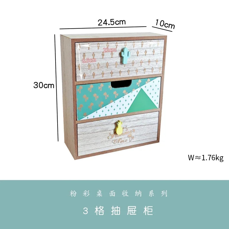 Wooden Storage Cabinet with Drawer - Handmade European Style Printed Chest for Bedroom Clothing & Sundries, Everstock