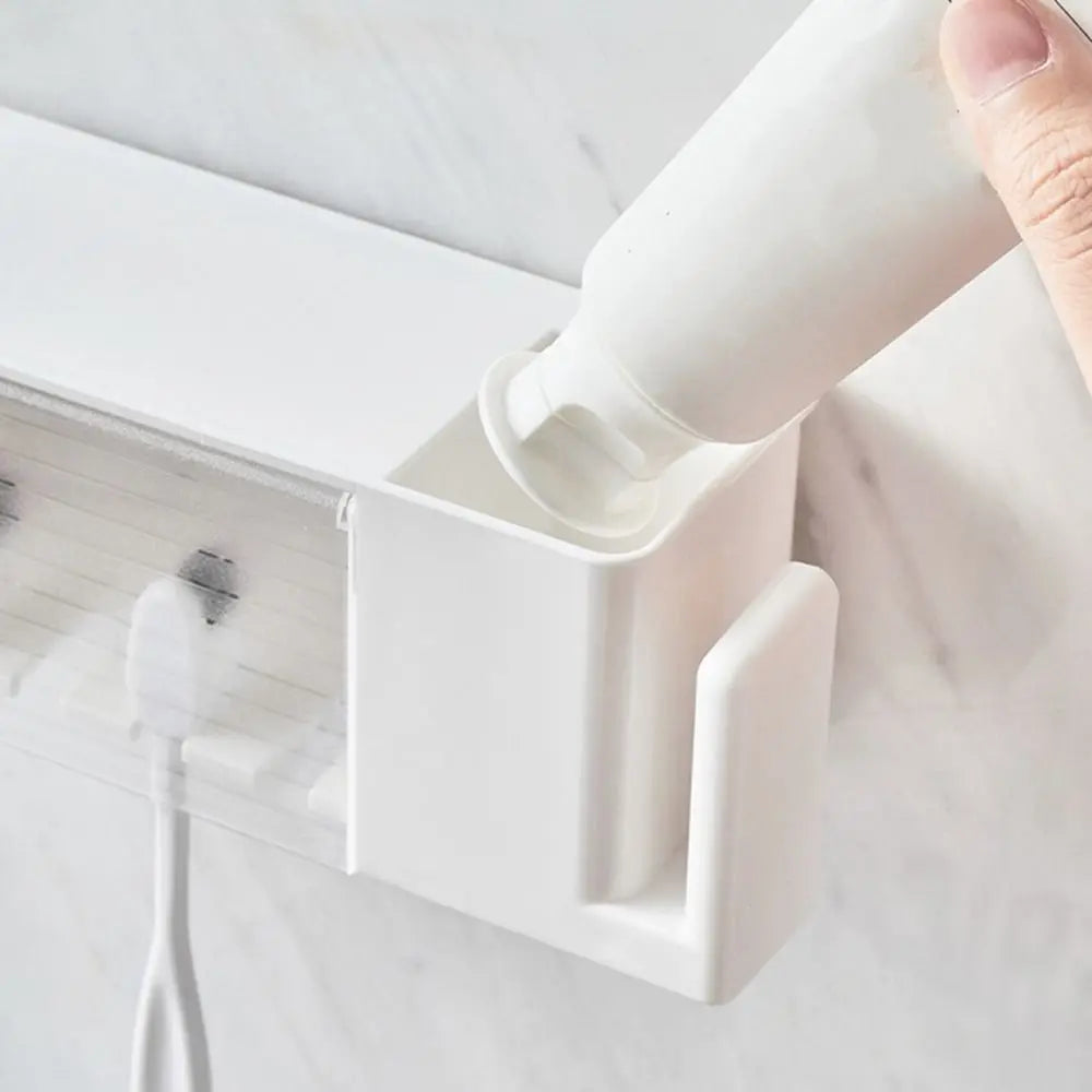 Suction Cup Toothbrush Holder - Wall-Mounted Toiletries Storage Rack, Everstock