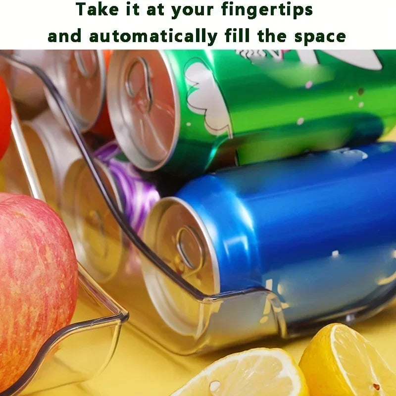 Refrigerator Can Dispenser Organizer - Auto-Rolling Soda Can Storage Bin for Fridge & Pantry, Everstock