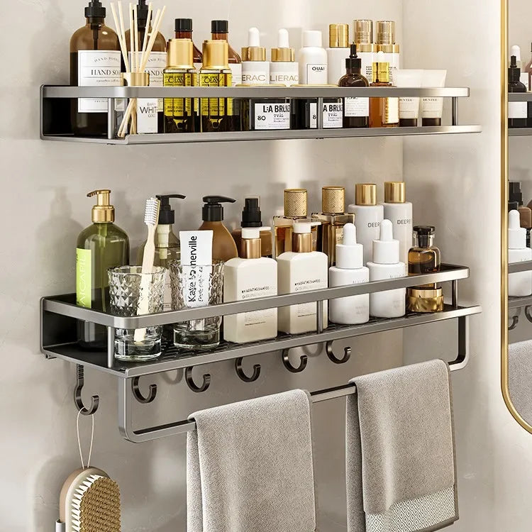 Non-Perforated Wall Storage Rack - Shower Gel Holder for Washbasin & Hand Washing Area, Everstock