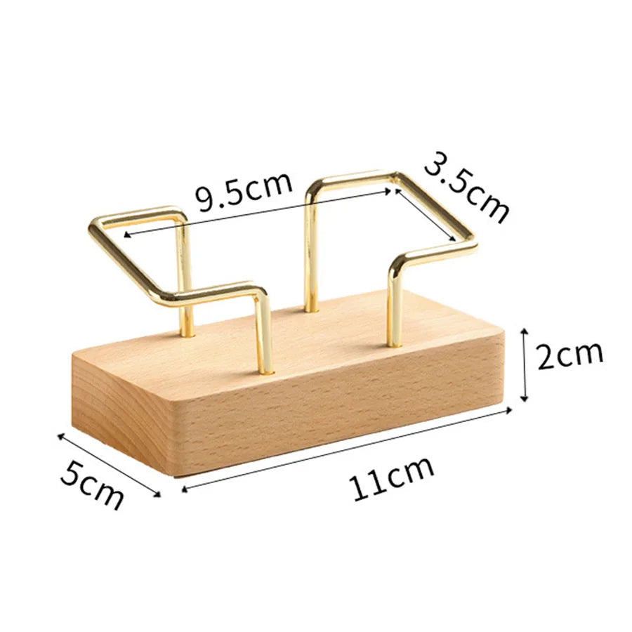 Wooden Business Card Holder - Desktop Display Stand for Office & Reception Counter, Everstock