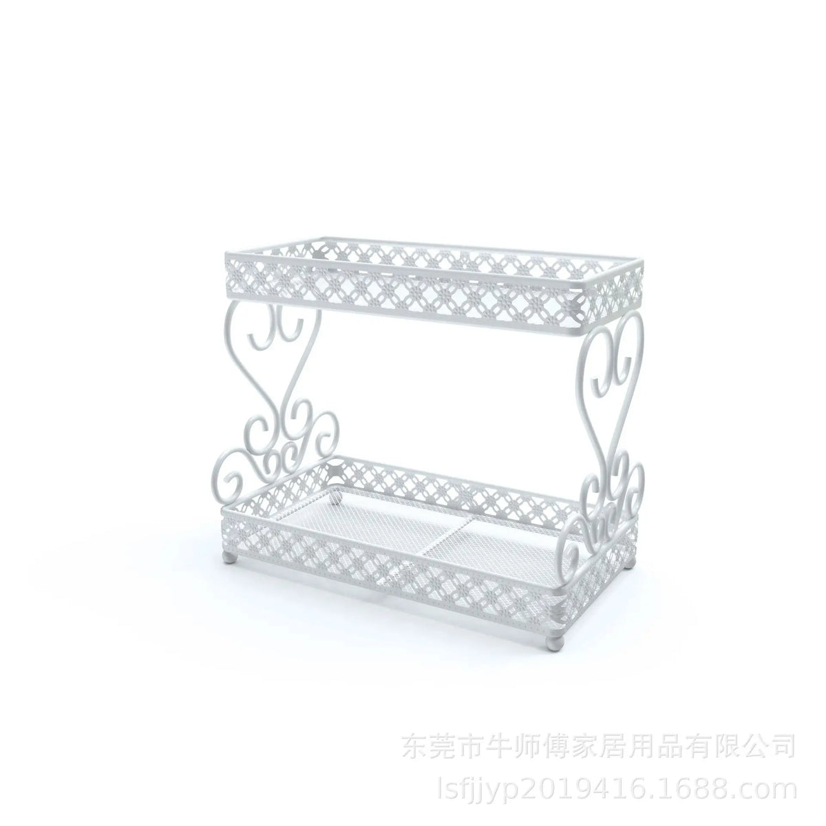 Countertop Iron Storage Rack - Cosmetic & Jewelry Organizer Shelf for Bathroom Washstand, Everstock