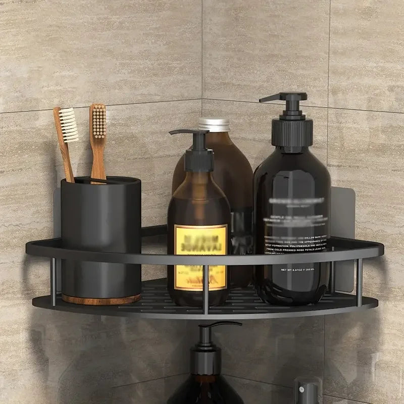 No-Drill Corner Shower Shelf - Wall Mount Shampoo Holder Rack for Bathroom & WC, Everstock