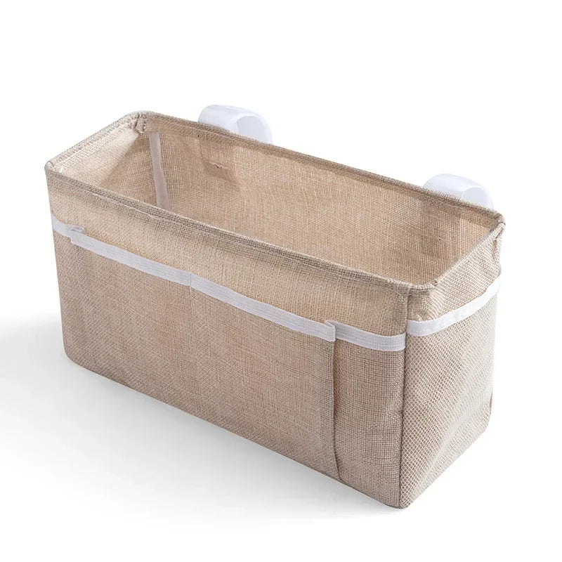 Bedside Hanging Storage Caddy - Waterproof Polyester Cotton Pocket Organizer for Crib Rails, Dorm Bunks and Nightstands, Everstock