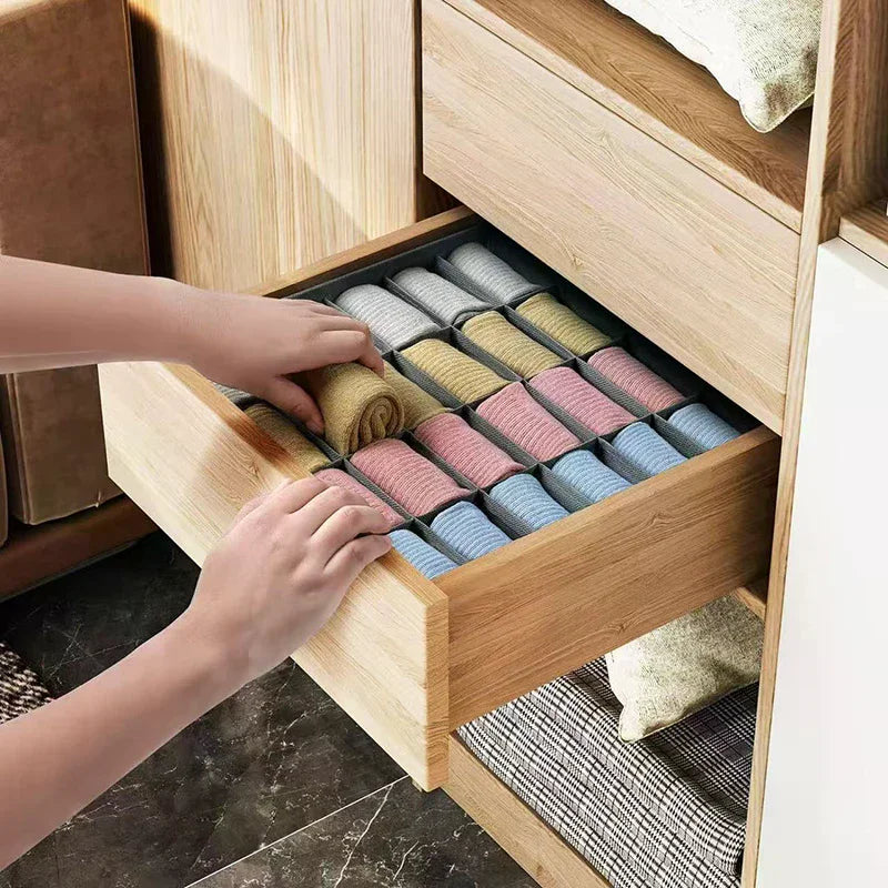 Wardrobe Drawer Organizer Set - Foldable Fabric Dividers for Clothing, Underwear, Socks & Bra Storage, Everstock