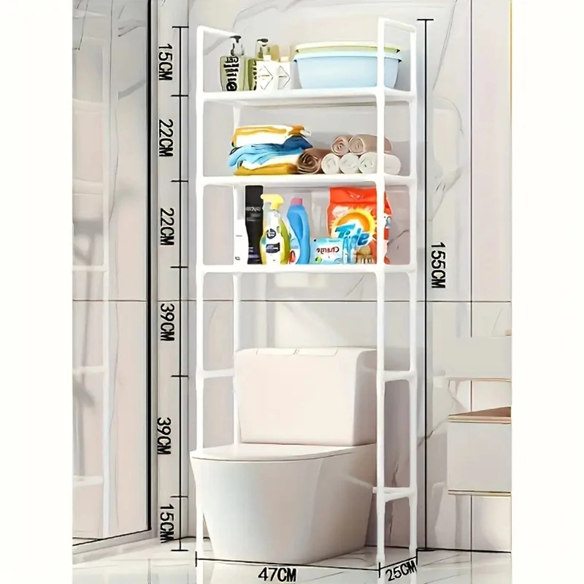 Floor-Standing Toilet Storage Rack - Freestanding Shelf Stand for Bathroom, Everstock