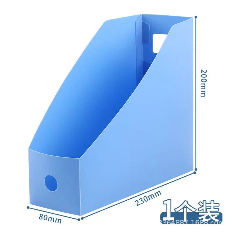 Vertical File and Magazine Holder - PP Plastic Desktop Document Rack for Folders, Books & Papers, Office Desk, Everstock