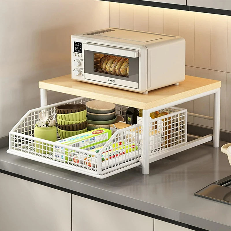 Kitchen Countertop Shelf Organizer - Multi-Use Rack for Microwave, Spices, Coffee Machine & Printer, Everstock