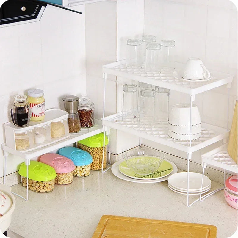 Adjustable Storage Shelf Rack - Multi-Tier Closet & Kitchen Organizer, Space-Saving Design, Everstock