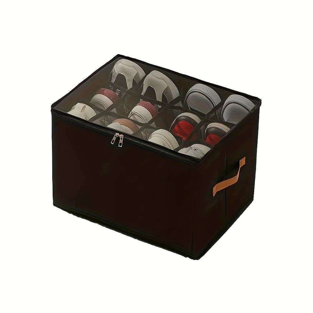 Foldable Oxford Fabric Shoe Storage Box - Closet Organizer for Sneakers & Sandals, Everstock