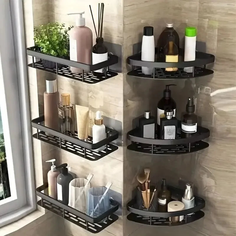 No-Drill Corner Wall Mount Shelf - Bathroom Shower Storage Rack Holder, Everstock