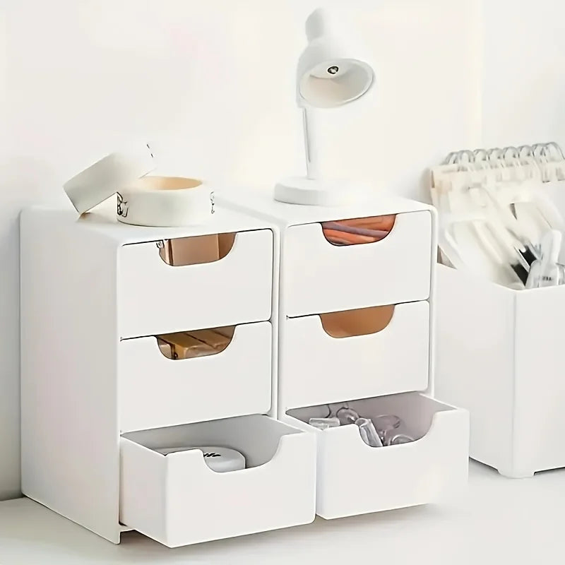 3-Tier Desk Organizer with Drawers - Portable Divider Box for Office Supplies, Jewelry & Cosmetics, Everstock