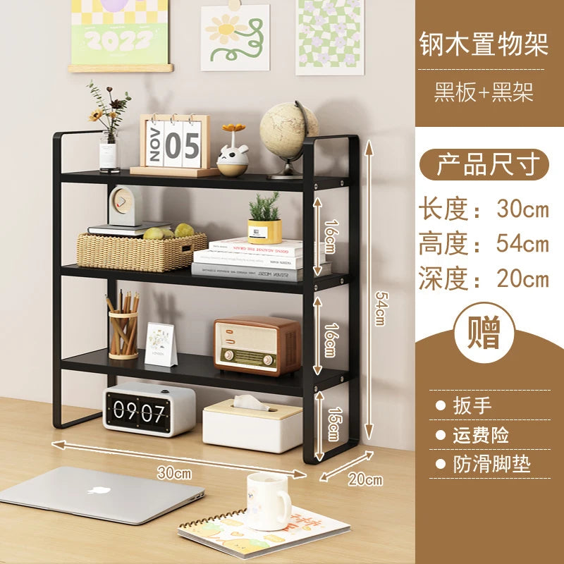 Multi-Layer Desk Organizer Rack - Layered Desktop Storage Shelf for Books, Files and Stationery, Student Desk, Everstock