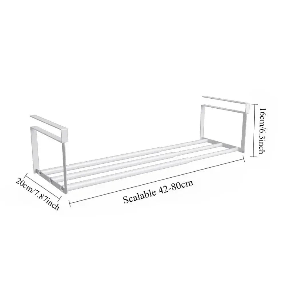 Under-Shelf Shoe Rack - Adjustable Carbon Steel Layered Organizer with Hanging Basket for Shoe Cabinets, Everstock