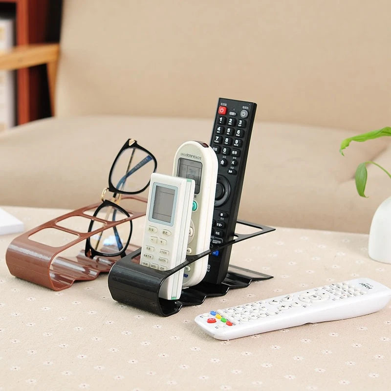 Remote Control Organizer - 4-Compartment Desktop Caddy for Living Room & Office Storage, Everstock
