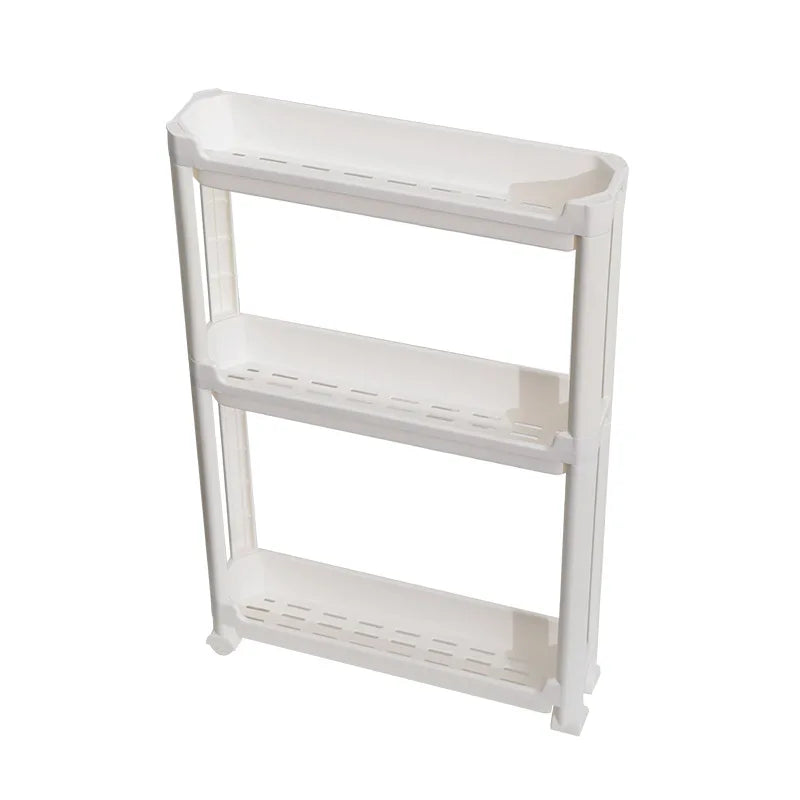 Behind-the-Door Storage Cabinet - Multi-Layer Narrow Rolling Trolley Rack for Bathroom & Kitchen, Everstock