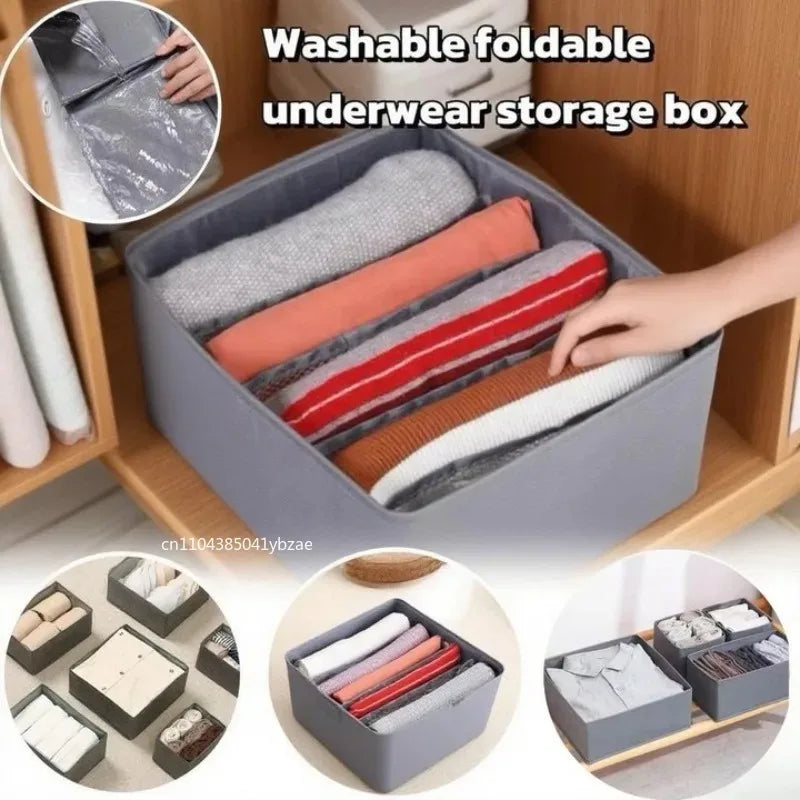 Foldable Wardrobe Storage Box - Cabinet Drawer Organizer for Underwear, Bras, Socks & Pants, Everstock
