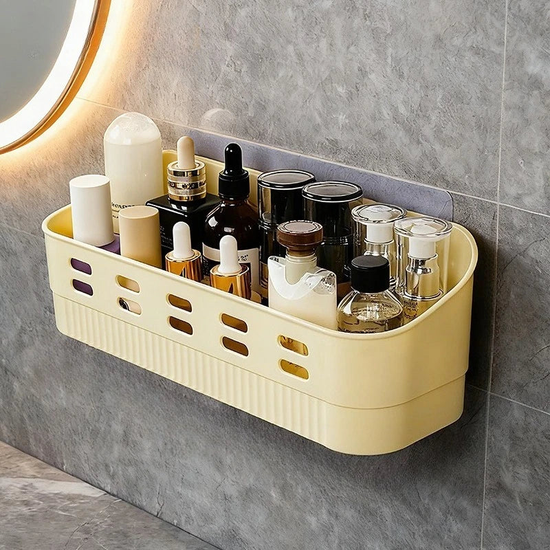 Wall-Mounted Storage Rack - Removable High-Capacity Rack with Drainage Design for Bathroom & Kitchen, Everstock