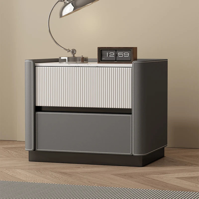 Bedside Nightstand with Storage - Minimalist Modern Bedroom Side Table, 45 x 40 x 50 cm, No Assembly Required, Everstock