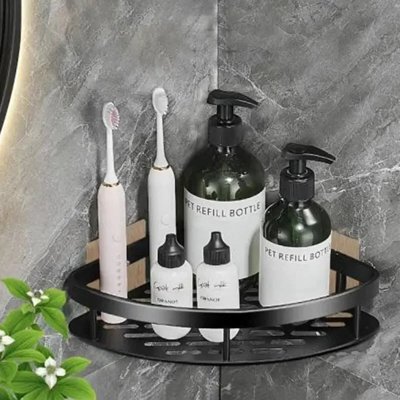 No-Drill Corner Wall Mount Shelf - Bathroom Shower Storage Rack Holder, Everstock