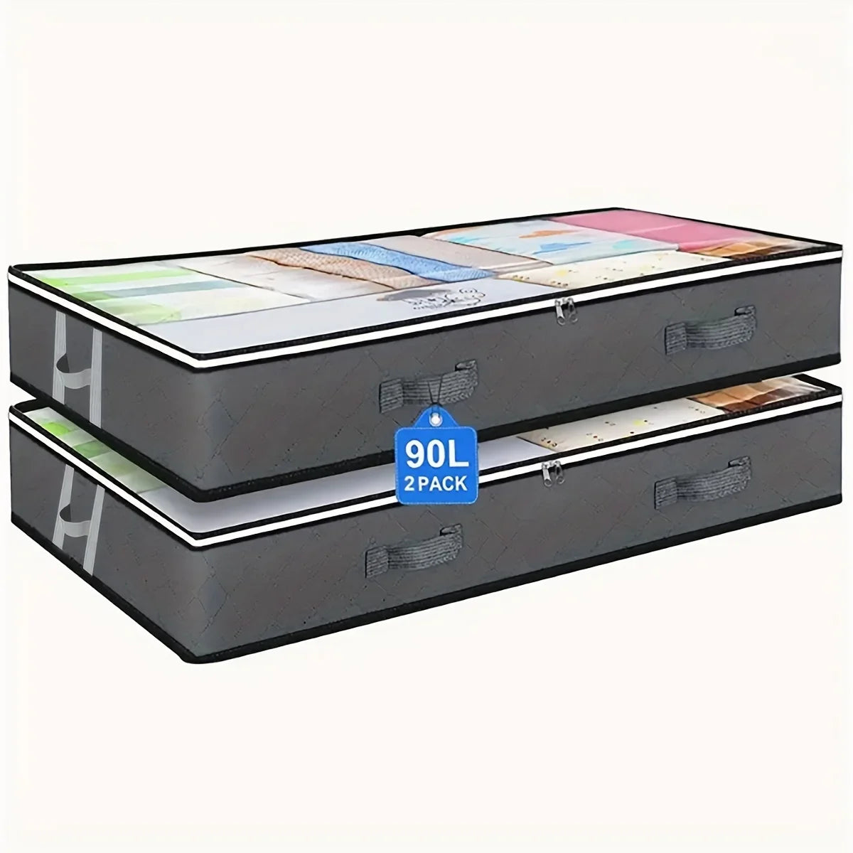 Under-Bed Storage Bag - Dustproof Non-Woven Quilt & Bedding Container, 10 kg Load, Closet Organization, Everstock