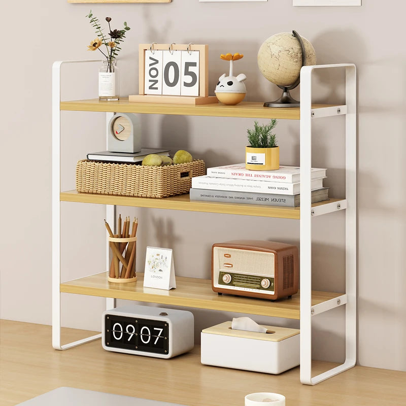 Multi-Layer Desk Organizer Rack - Layered Desktop Storage Shelf for Books, Files and Stationery, Student Desk, Everstock
