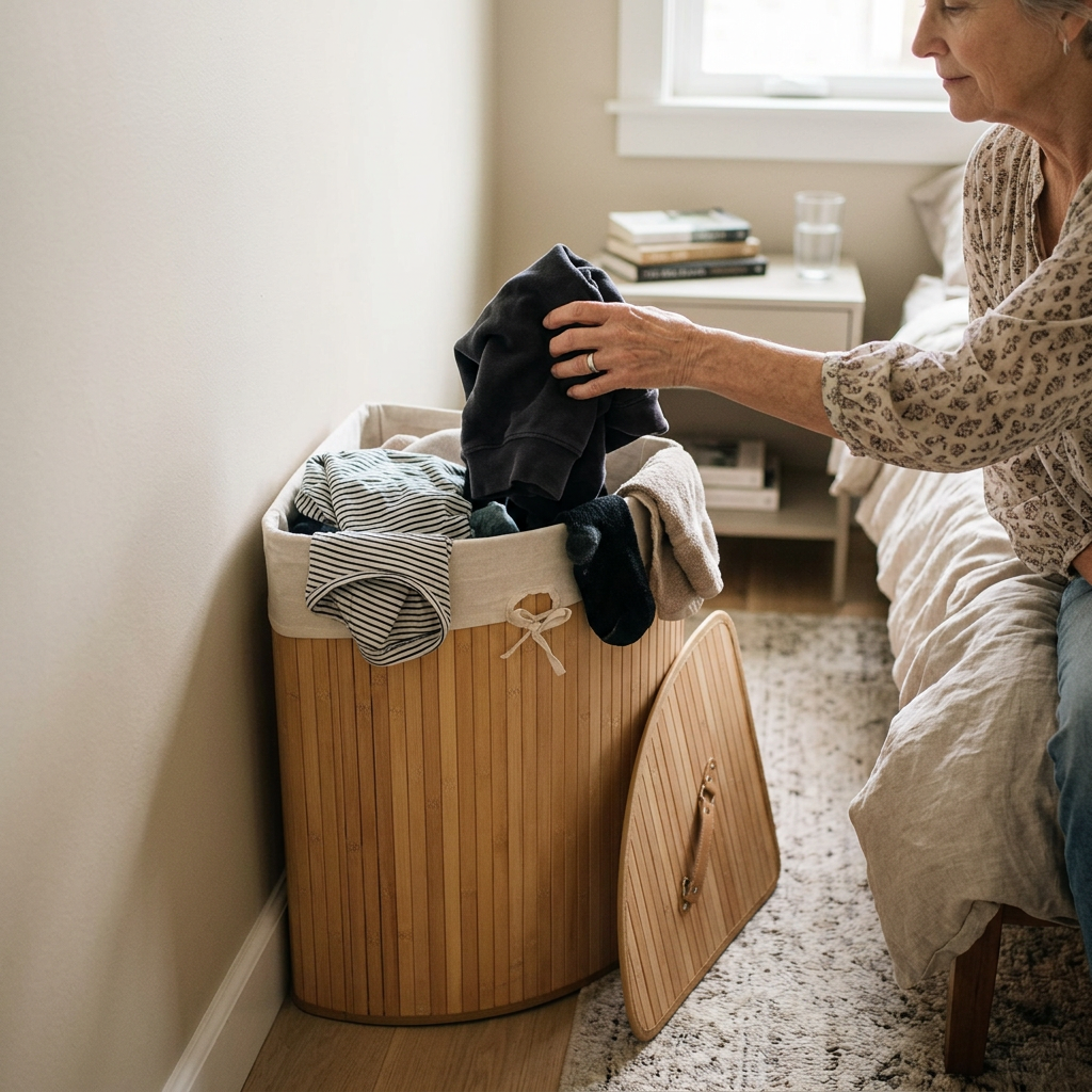 Corner Bamboo Laundry Hamper — Everstock