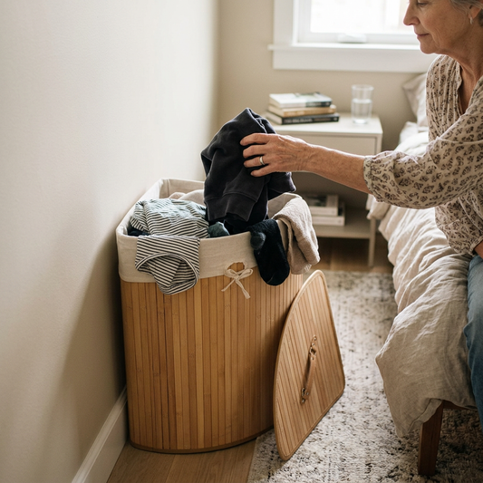 Corner Bamboo Laundry Hamper — Everstock
