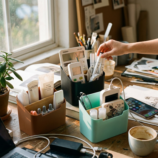 Bamboo Desktop Storage Box