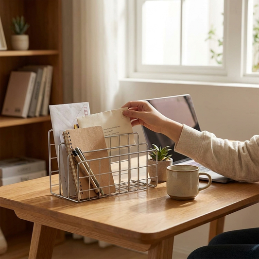 Iron Bookend Organizer