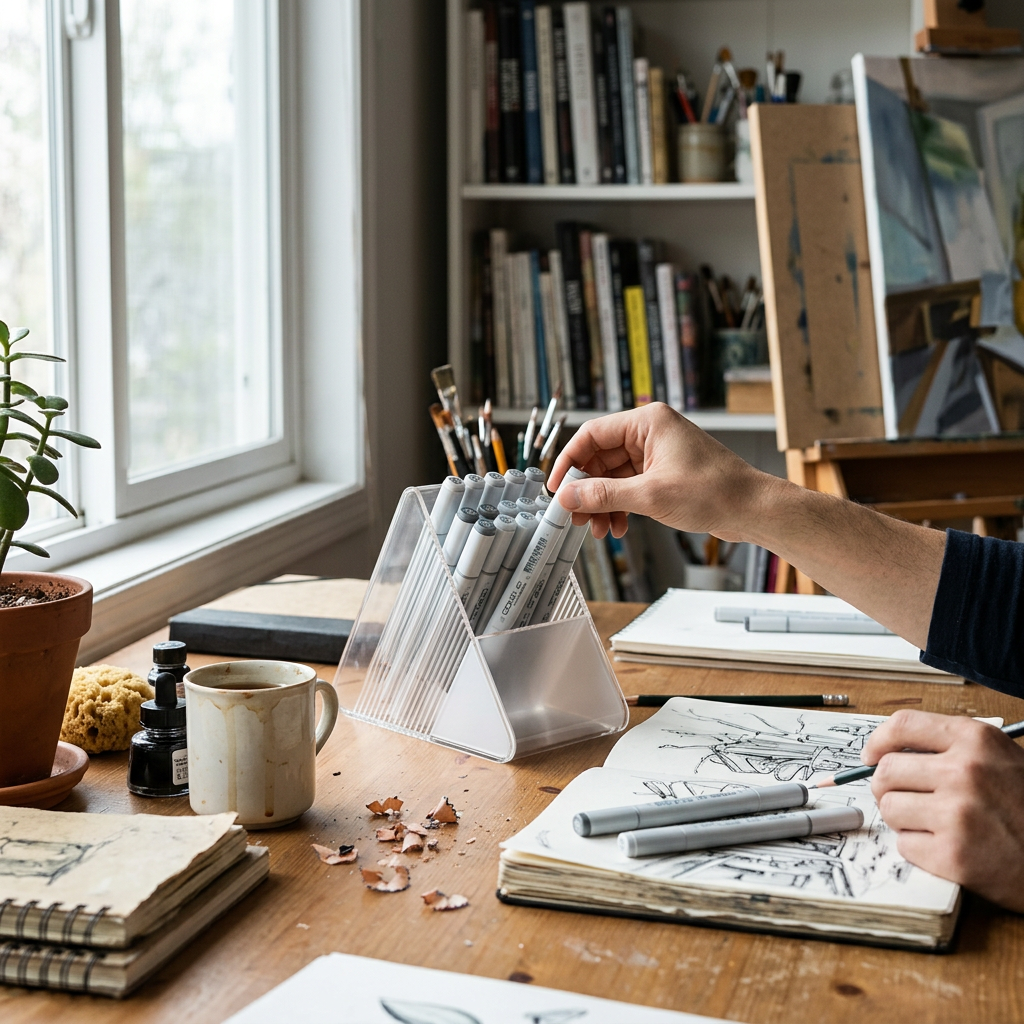 Clear Desk Organizer
