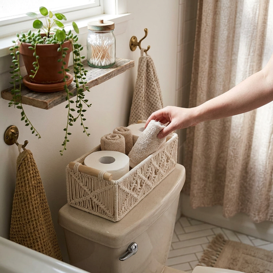 Boho Grid Storage Basket