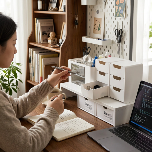 3-Tier Desk Organizer with Drawers