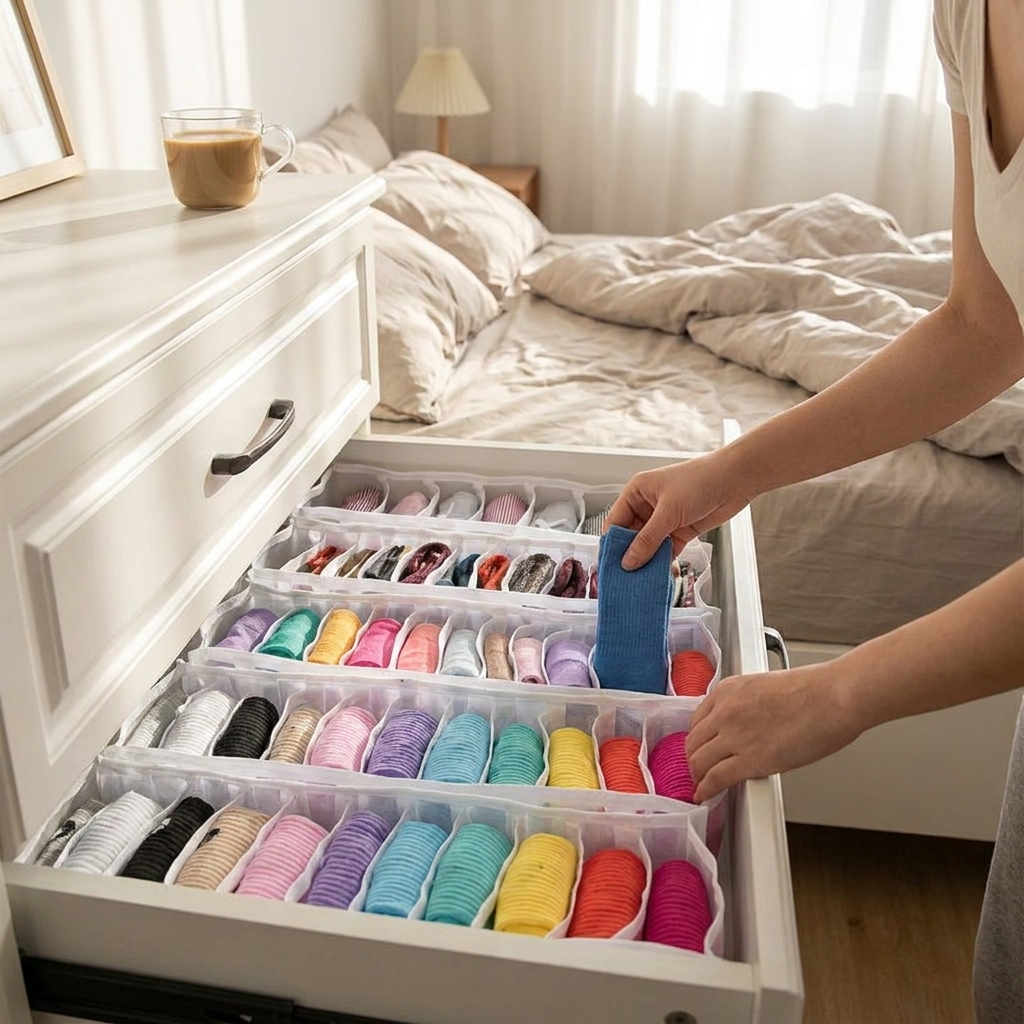 Wardrobe Shelf Divider Organizer