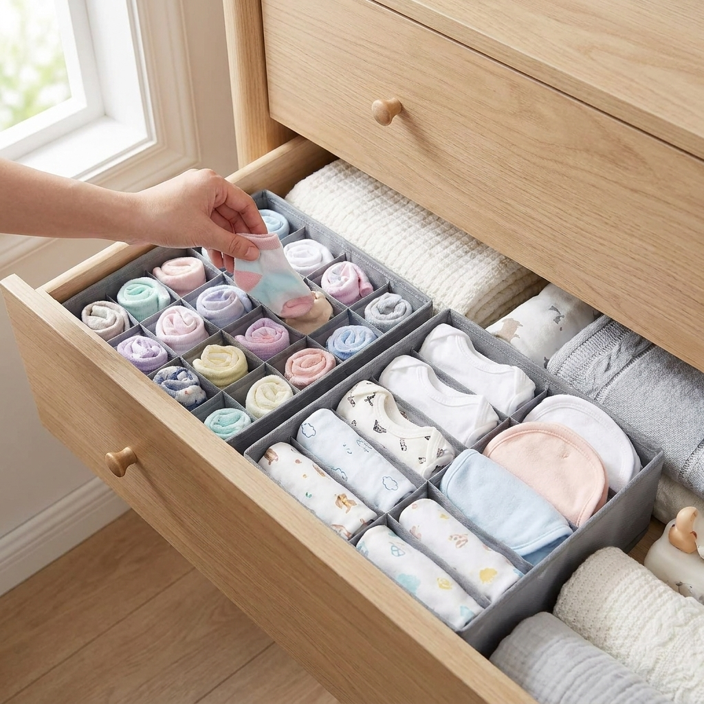 24-Grid Fabric Storage Organizer Box