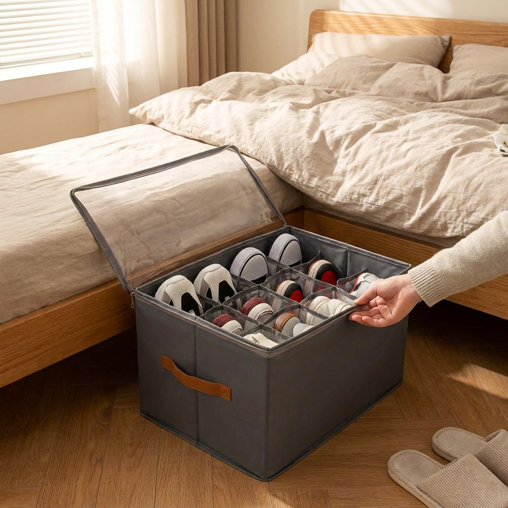 Foldable Oxford Fabric Shoe Storage Box